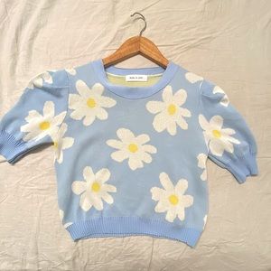 Blue Floral Top